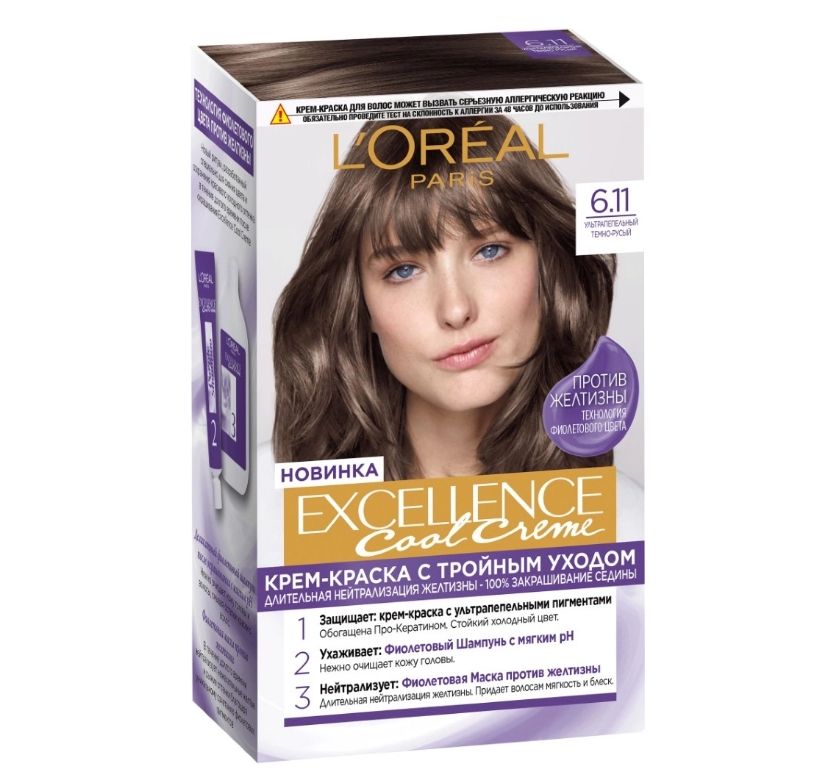 фото упаковки Loreal Paris Excellence Cool Creme Крем-краска для волос