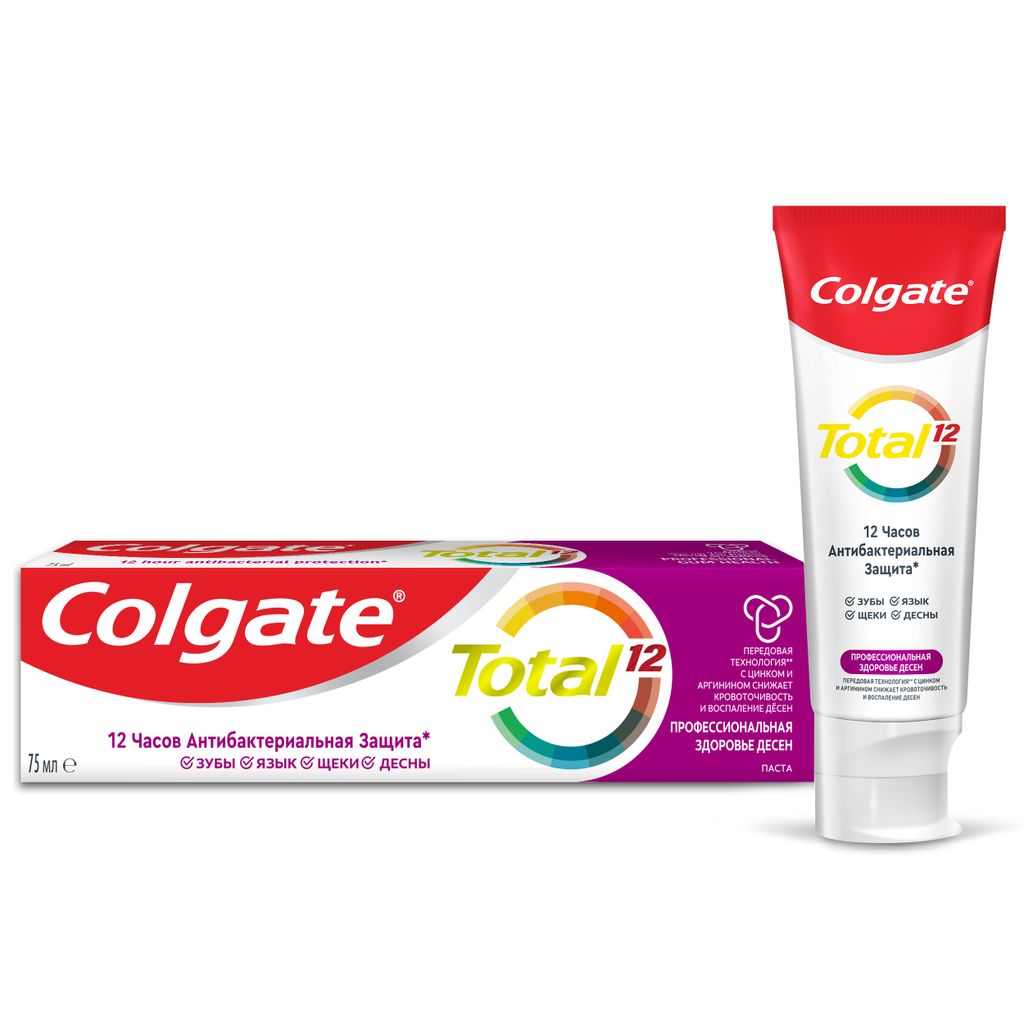 фото упаковки Colgate Паста зубная Total 12 Профессиональная Здоровье десен