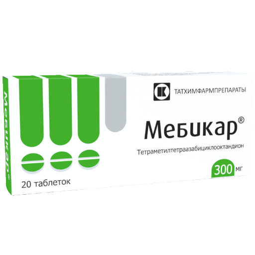 Мебикар, 300 мг, таблетки, 20 шт.