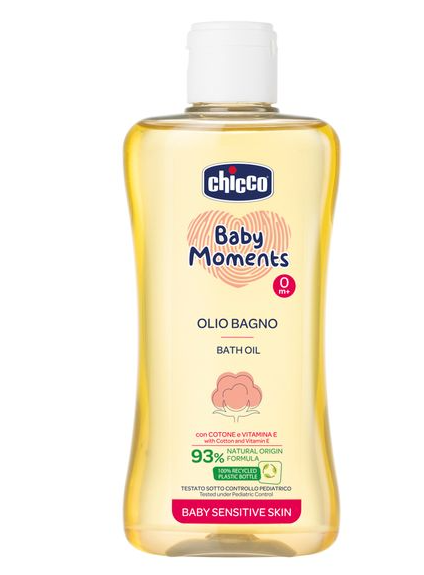 фото упаковки Chicco Baby moments Масло для ванны детское