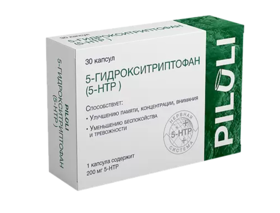 фото упаковки Piluli 5-НТР (5-гидрокситриптофан)