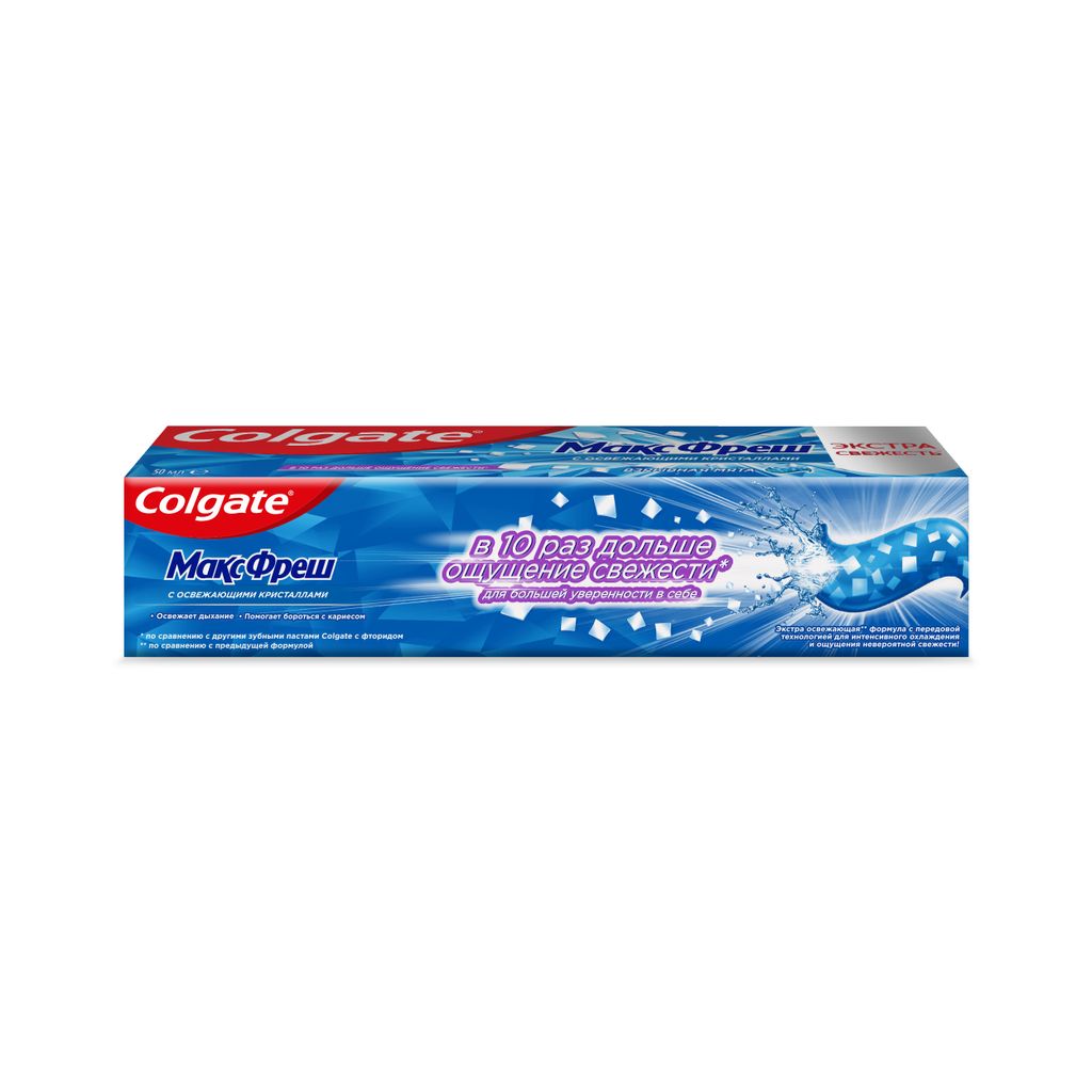 Colgate Макс Фреш Взрывная мята зубная паста, паста зубная, 50 мл, 1 шт.