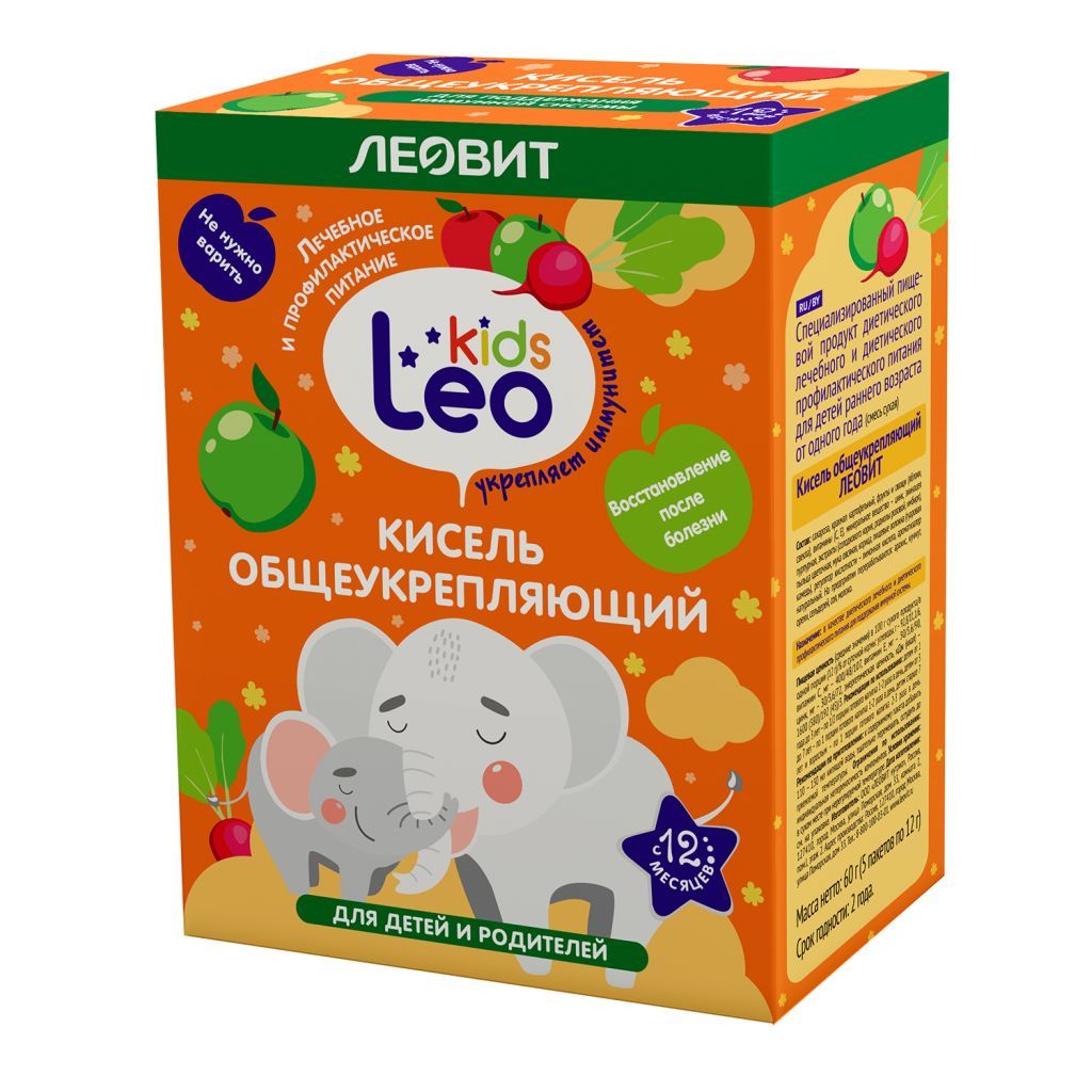 фото упаковки Леовит Leo Kids Кисель общеукрепляющий