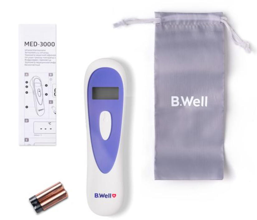 B.Well Термометр медицинский бесконтактный, MED-3000, инфракрасный, 1 шт.
