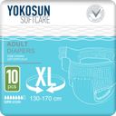 Yokosun Подгузники для взрослых, XL, 130-170 см, 7 капель, 10 шт.
