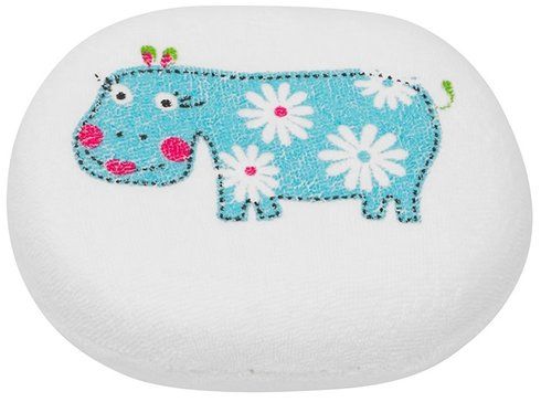 Roxy-kids мягкая губка с хлопковым покрытием hippo, для детей с рождения, 1 шт.