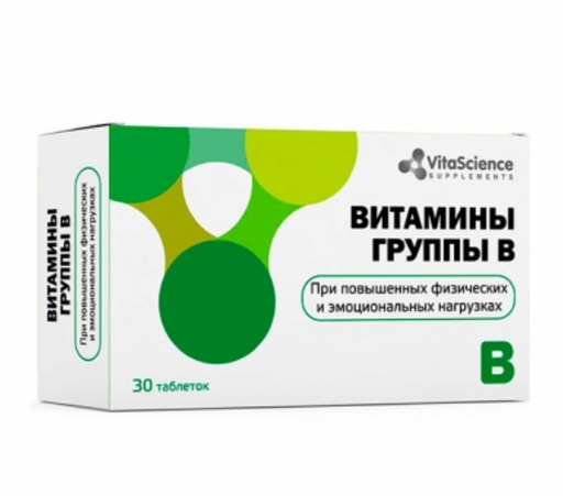 Vitascience Витамины группы В, таблетки, 30 шт.