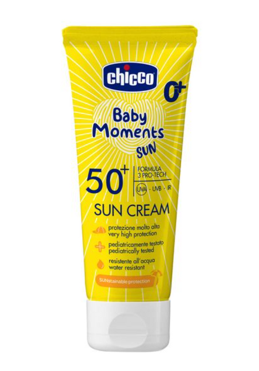 Chicco baby moments Крем солнцезащитный для детей, 0+, SPF50, крем, 75 мл, 1 шт.