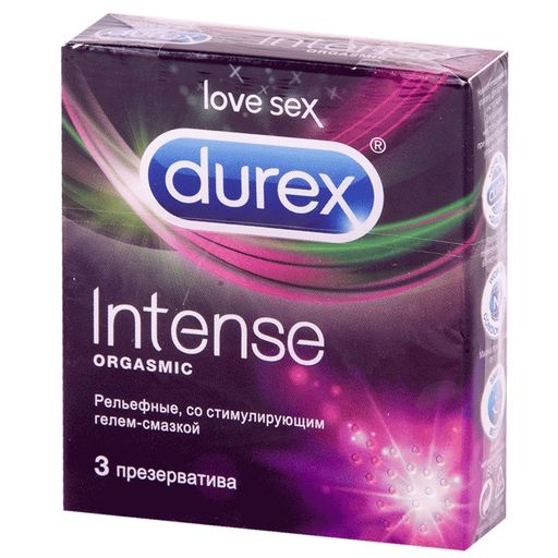 Презервативы Durex Intense orgasmic, 3 шт.