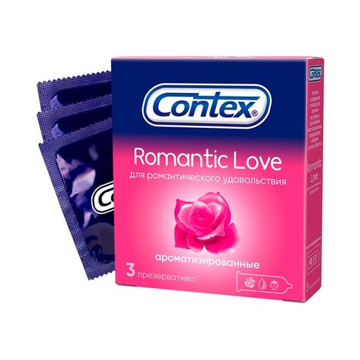 Презервативы Contex Romantic Love, презервативы, ароматизированные, 3 шт.