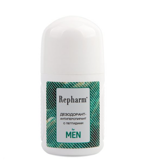 Repharm For Men Дезодорант c пептидами, дезодорант-ролик, 80 мл, 1 шт.