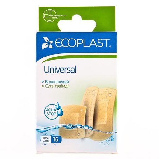 Ecoplast Universal Набор пластырей водостойких, пластырь, 16 шт.