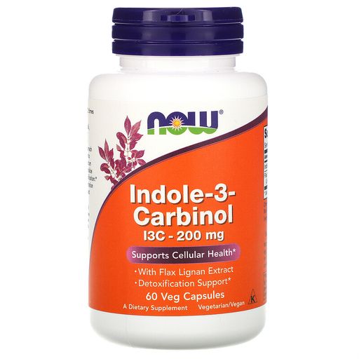 NOW Indole-3-Carbinol Индол-3-карбинол, 200 мг, капсулы, 60 шт.