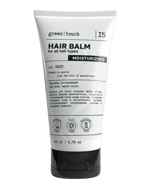 Green touch Бальзам Увлажняющий, бальзам, для всех типов волос, 200 мл, 1 шт.