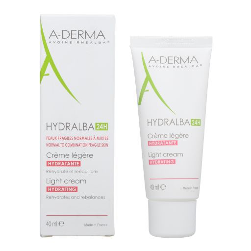 A-Derma Hydralba 24H Крем для лица увлажняющий легкий, крем, 40 мл, 1 шт.