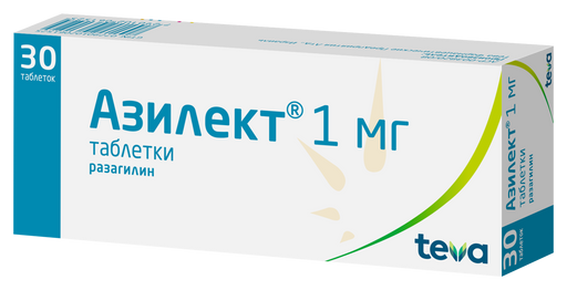 Разагилин, 1 мг, таблетки, 30 шт.  по цене от 5695 руб. в .
