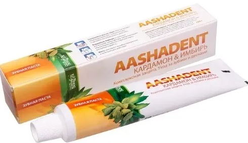 Aashadent зубная паста кардамон и имбирь, паста зубная, 100 г, 1 шт.