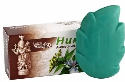 Aasha herbals Мыло аюрведическое Ним, мыло, 75 г, 1 шт.