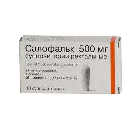 Салофальк, 500 Мг, Суппозитории Ректальные, 10 Шт., Doctor Falk.